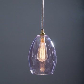 Bertie Mid Pink Glass Pendant Light